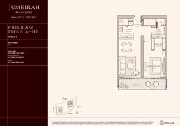 1 Bed 898 Sq. Ft. Apartment in Meraas Jumeirah Residences Emirates Towers