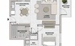 Meraas La Sirene 1 Bed Layout