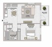 Meraas La Sirene 1 Bed Layout