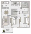 Meraas La Sirene 2 Beds Layout