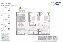 2 Beds 1192 Sq. Ft. Apartment in Meraas Laurel Central Park Apartments