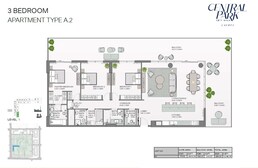 3 Beds 3048 Sq. Ft. Apartment in Meraas Laurel Central Park Apartments