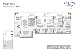 4 Beds 3263 Sq. Ft. Apartment in Meraas Laurel Central Park Apartments