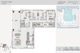 4 Beds 3052 Sq. Ft. Apartment in Meraas Le Pont