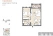 Meraas MJL Jadeel 1 Bed Layout