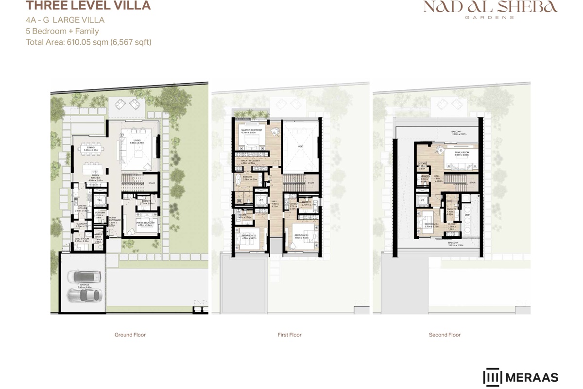 Meraas Nad Al Sheba Gardens 5 Beds Layout
