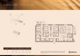 3 Beds 1925 Sq. Ft. Apartment in Meraas Nourelle