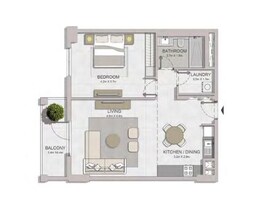 1 Bed 818 Sq. Ft. Apartment in Meraas Port De la Mer