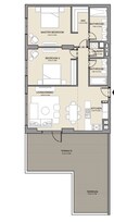 Meraas Port De la Mer La Cote 2 Beds Layout