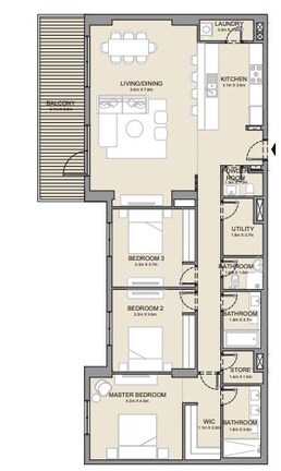 3 Beds 2005 Sq. Ft. Apartment in Meraas Port De la Mer La Cote