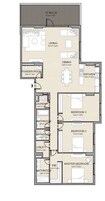 Meraas Port De la Mer La Cote 3 Beds Layout