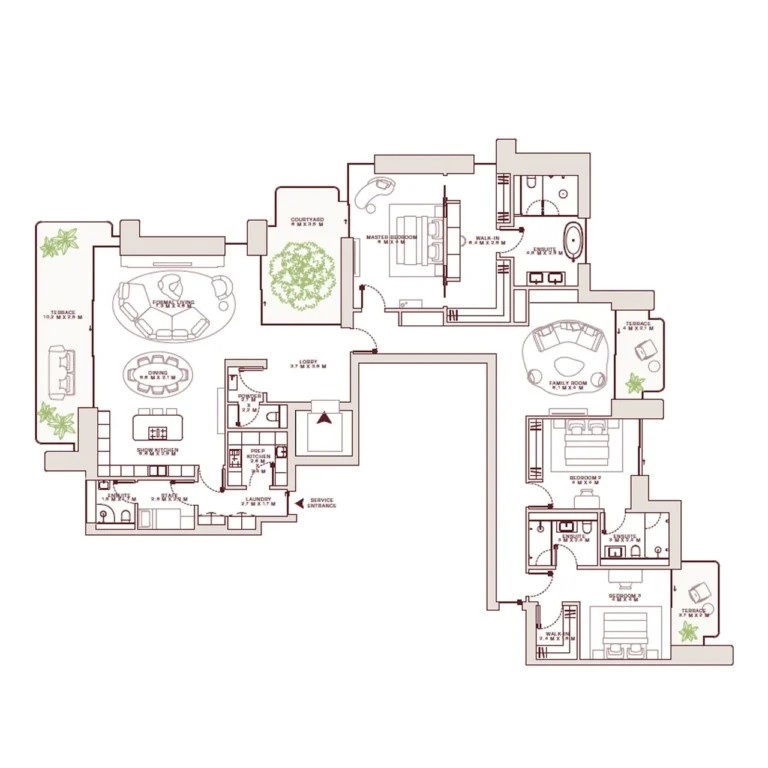 3 Beds 2500 Sq. Ft. Apartment in Meraas Solaya