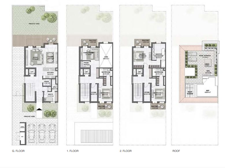Meraas Sur La Mer 3 Beds Layout