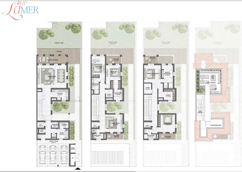 Meraas Sur La Mer 4 Beds Layout