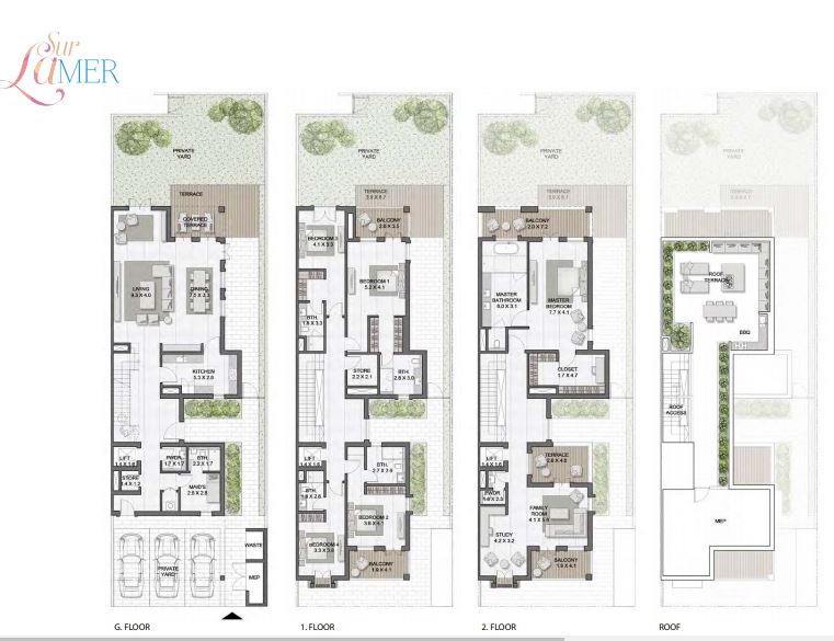 Meraas Sur La Mer 5 Beds Layout