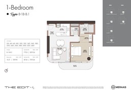 1 Bed 939 Sq. Ft. Apartment in Meraas The Edit