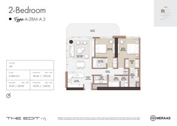 2 Beds 1549 Sq. Ft. Apartment in Meraas The Edit