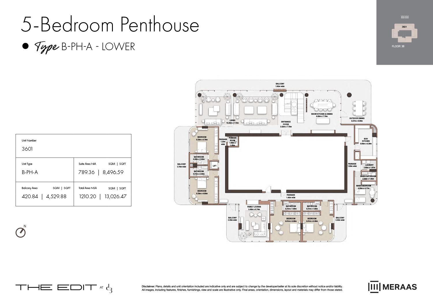 Meraas The Edit 5 Beds Layout