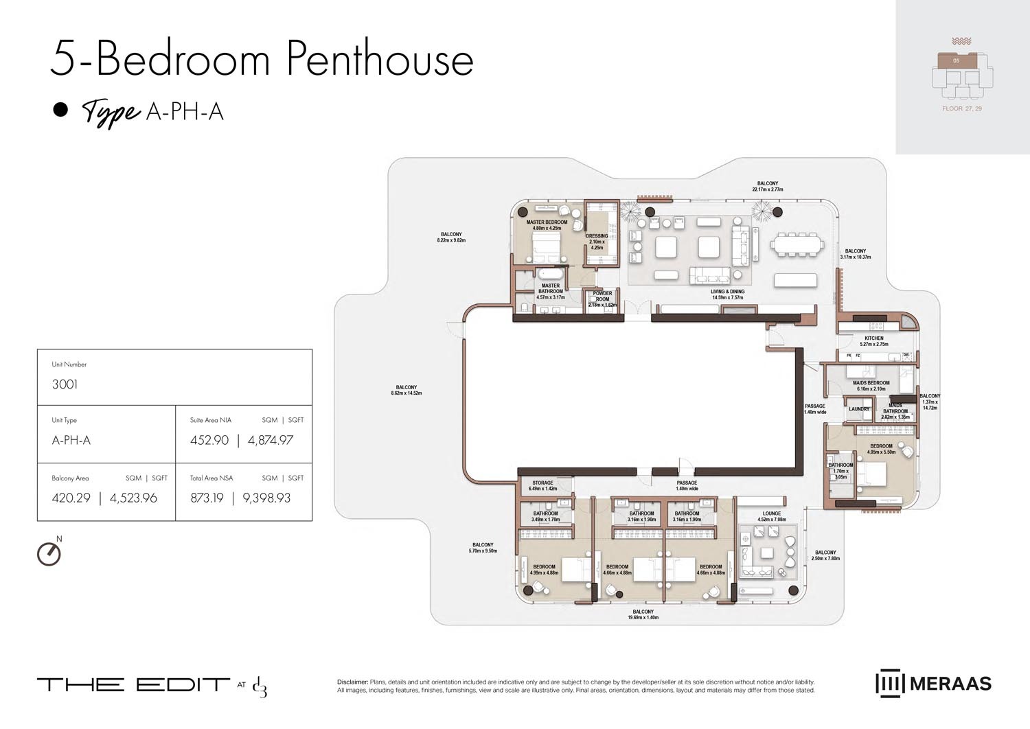 Meraas The Edit 5 Beds Layout