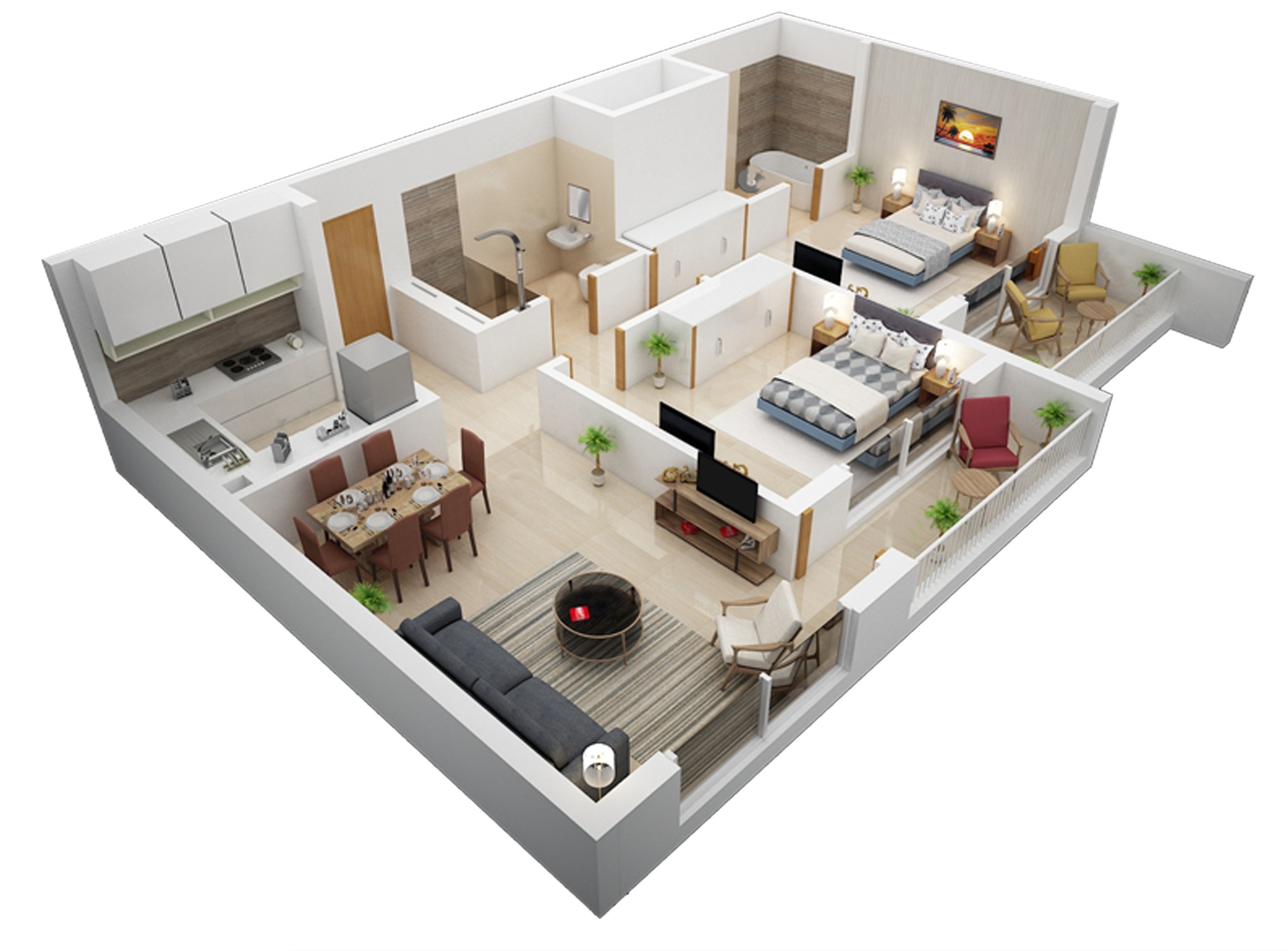 Meraki Genesis 2 Beds Layout
