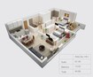 Meraki Genesis Residences 2 Beds Layout