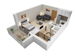 485 Sq. Ft. Studio in Meraki Genesis