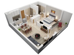 704 Sq. Ft. Studio in Meraki Genesis