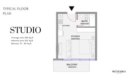 390 Sq. Ft. Studio in Meteora Park Boulevard