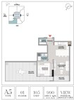 Meteora Vita Grande 1 Bed Layout