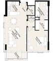 Meydan Canal Front Residences 1 Bed Layout