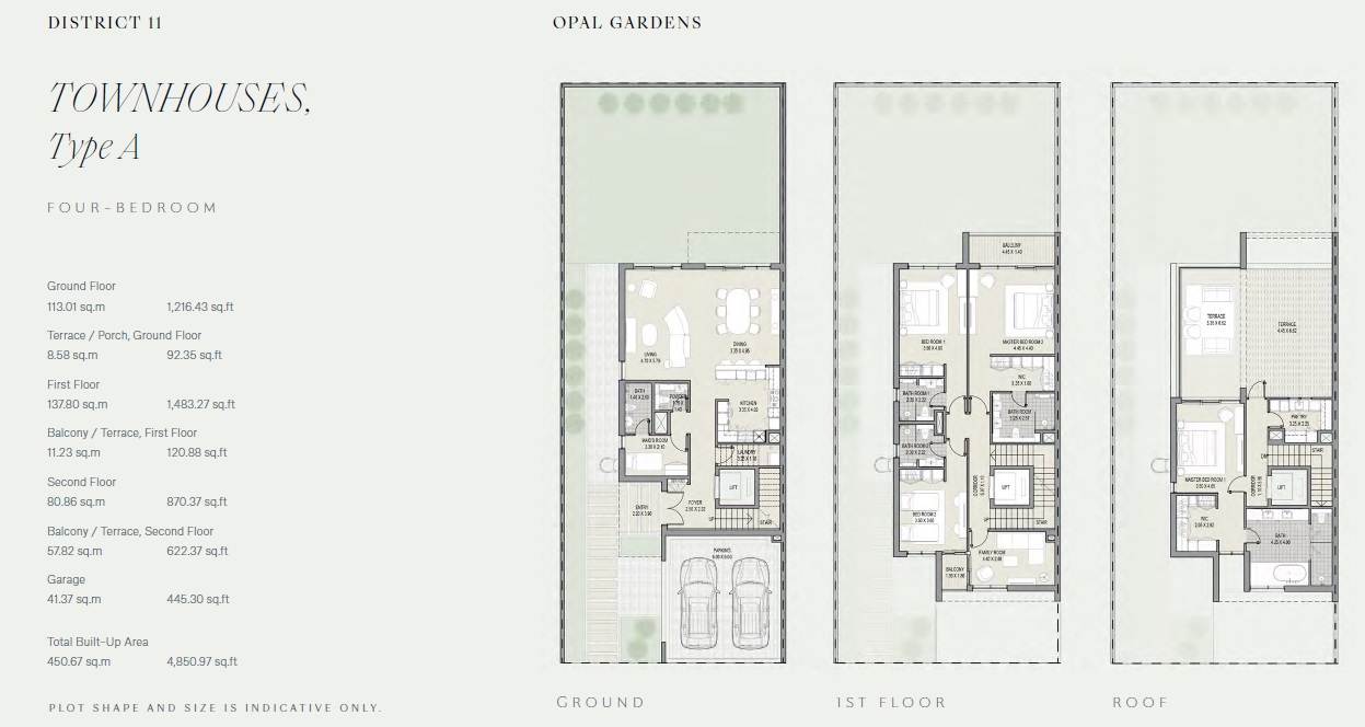 Meydan Opal Gardens 4 Beds Layout