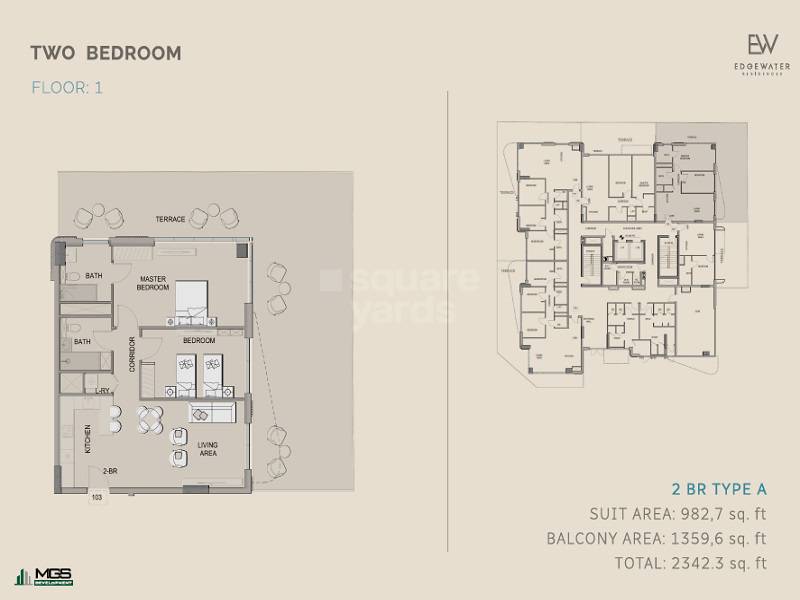 2 Beds 2342 Sq. Ft. Apartment in MGS Edgewater Residences
