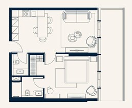 1 Bed 860 Sq. Ft. Apartment in Mira Trussardi Residences 2