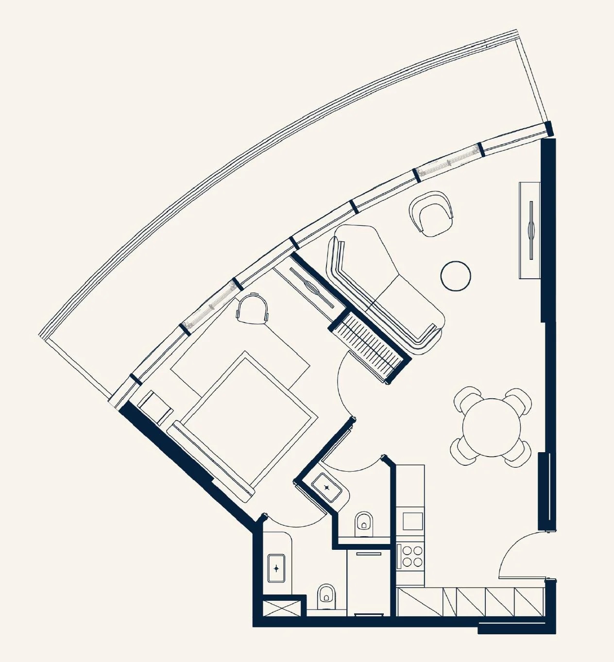 1 Bed 916 Sq. Ft. Apartment in Mira Trussardi Residences 2