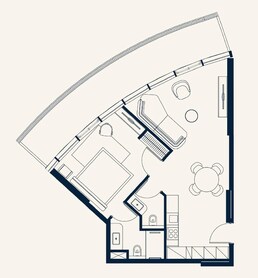 1 Bed 916 Sq. Ft. Apartment in Mira Trussardi Residences 2