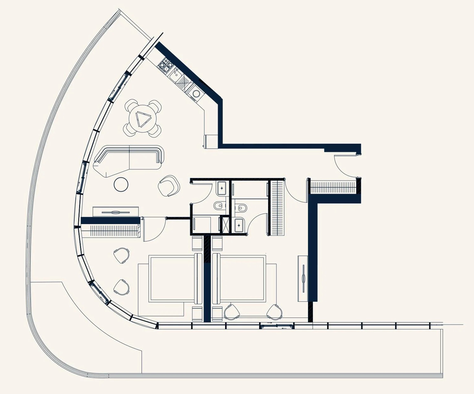 2 Beds 1813 Sq. Ft. Apartment in Mira Trussardi Residences 2