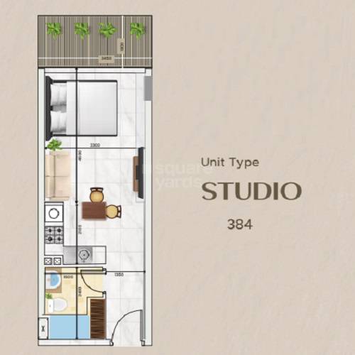 384 Sq. Ft. Studio in Mirfa Ashton Park Residences