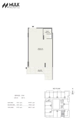 987 Sq. Ft. Office Space in Mulk The LX