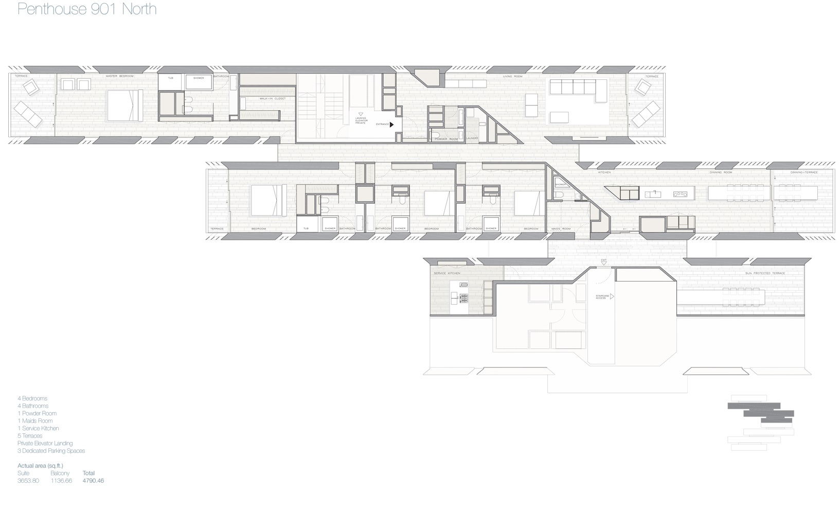 Muraba Residences 4 Beds Layout