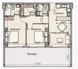 2 Beds 1105 Sq. Ft. Apartment in Myra Avanos