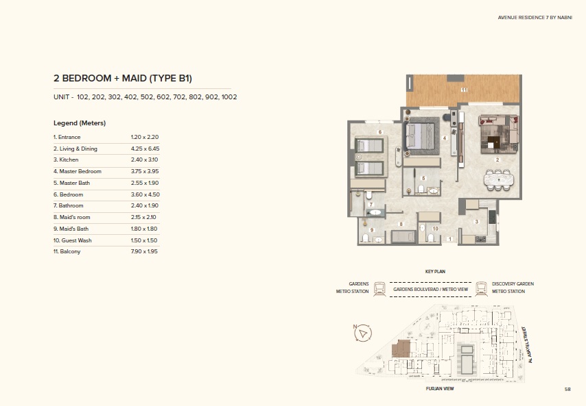 2 Beds 1506 Sq. Ft. Apartment in Nabni Avenue Residence 7