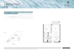 1 Bed 871 Sq. Ft. Apartment in Nakheel Bay Grove Residences