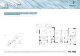 3 Beds 2120 Sq. Ft. Apartment in Nakheel Bay Grove Residences