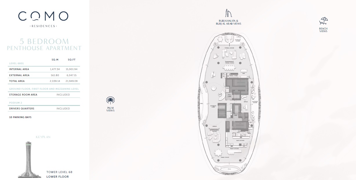 Nakheel Como Residences 7 Layout