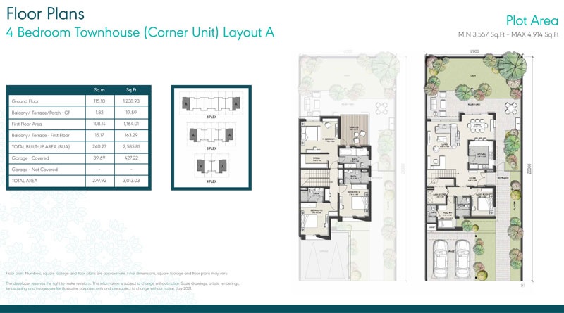 Nakheel Murooj Al Furjan West 4 Beds Layout