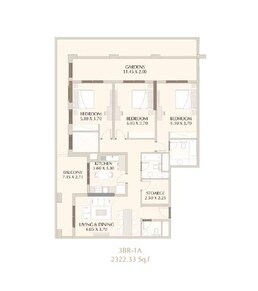 3 Beds 2322 Sq. Ft. Apartment in Nakheel Roxana Residences
