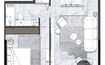 Naseeb North 43 Residences 1 Bed Layout