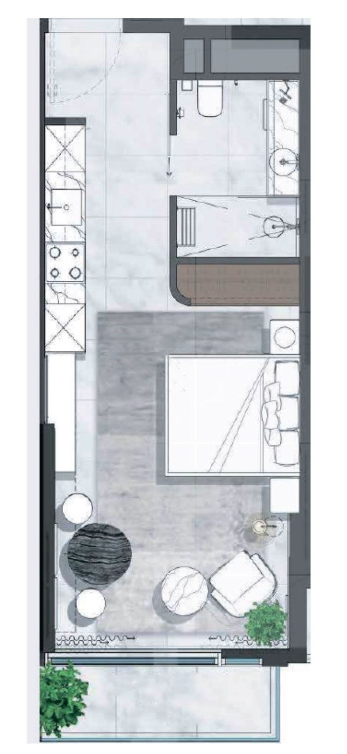 481 Sq. Ft. Studio in Naseeb North 43 Residences