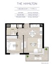 Nashma The Hamilton Residence 1 Bed Layout