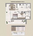 National 161 Jumeirah Lane 1 Bed Layout